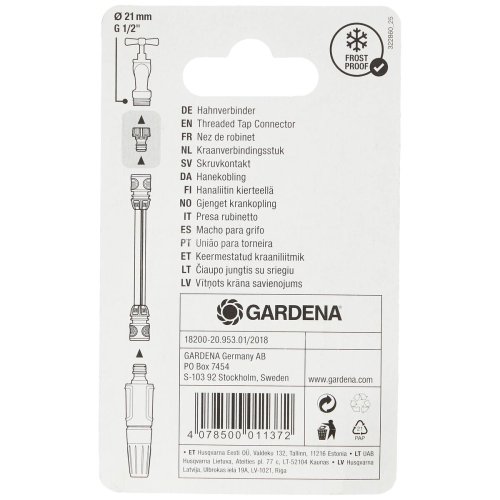Munstycke Gardena 18200-20 Adapter (1/2")
