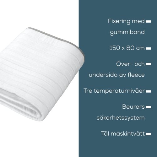 Elektrisk filt Beurer TS17 150 x 80 cm Vit Gr 100 % polyester 6