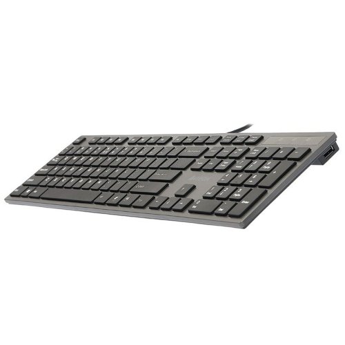 Tangentbord A4 Tech KV-300H QWERTY Svart Gr Svartvit Svart/Gr