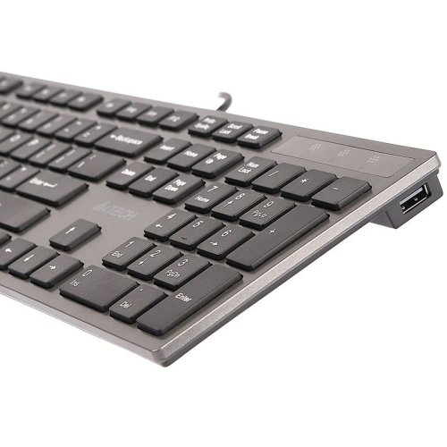 Tangentbord A4 Tech KV-300H QWERTY Svart Gr Svartvit Svart/Gr
