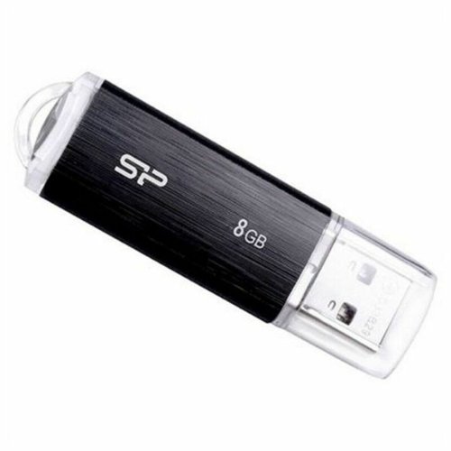 USB-minne Silicon Power Ultima U02 8 GB USB 2.0 Vit Svart 8 GB (