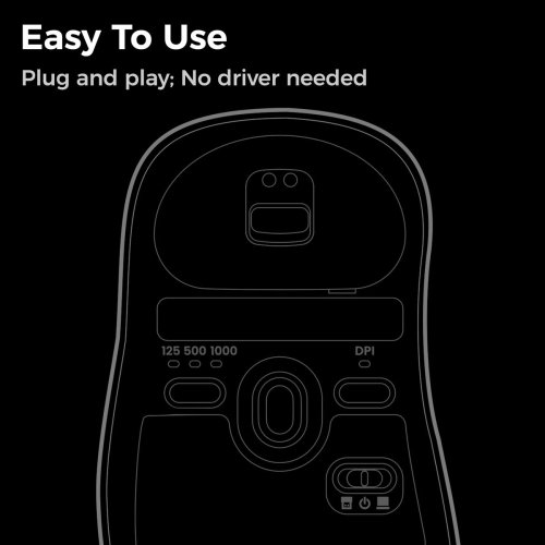 Mus Zowie 9H.N4WBE.A2E Svart 3200 DPI