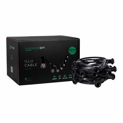 Ljusgirlang Thorgeon Svart 2000 W 100
