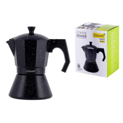 Italiensk Kaffepanna Feel Maestro MR-1667-6 Svart Granit Alumini
