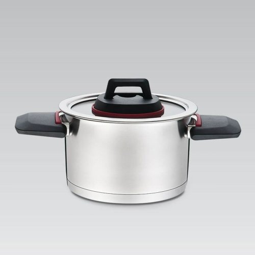 Gryta med lock Feel Maestro MR-3530-22 Svart Rd Stl Rostfritt