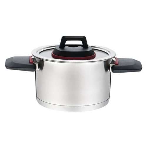 Gryta med lock Feel Maestro MR-3530-6 Svart Rd Stl Rostfritt s