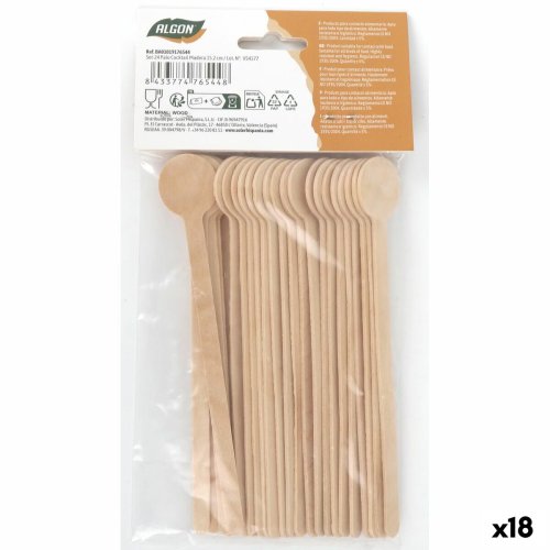 Set med skedar Algon Tr 15,2 cm 24 Delar (18 antal)