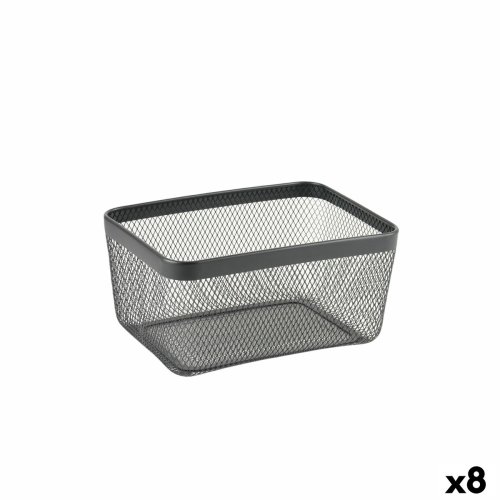 Multifunktionell korg Confortime Svart Metall 30,5 x 23 x 15,2 c