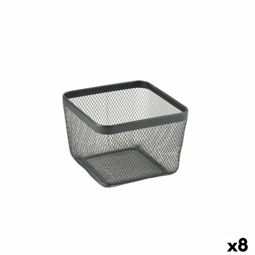 Multifunktionell korg Confortime Svart Metall 24,5 x 24,5 x 17 c