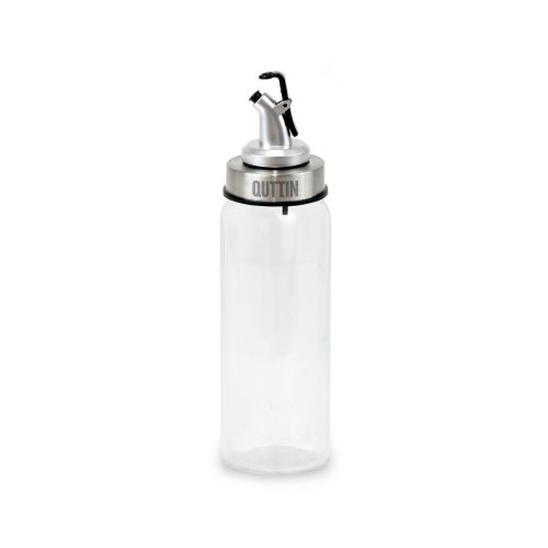 Oljeflaska Quttin Transparent Silvrig Glas 5,5 x 5,5 x 20,5 cm (