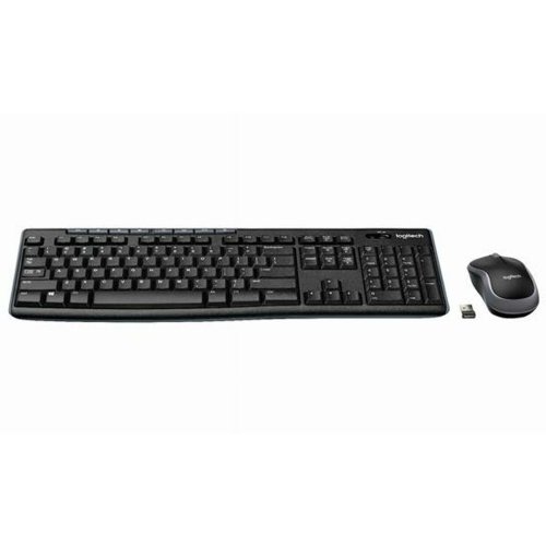 Tr�dl�st Tangentbord och Mus Logitech DESKTOP MK270 Svart Qwerty