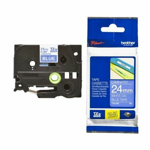 Punktmatris Original Brother Cinta laminada 24mm Vit/Bl 24 mm