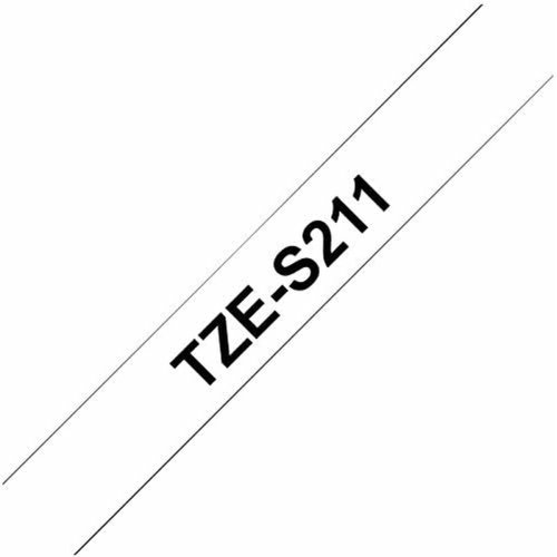 Original Blckpatron Brother TZe-S211 Svart Vit/Svart Svart/Vit