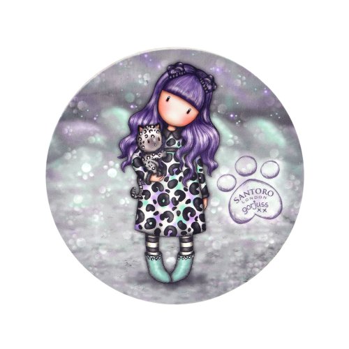 Kopp med assiett Gorjuss Smitten kitten Vit Svart Keramik Underl