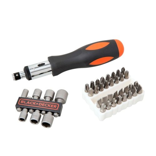 Skruvmejsel med flera ndbitar Black & Decker a7062-xj