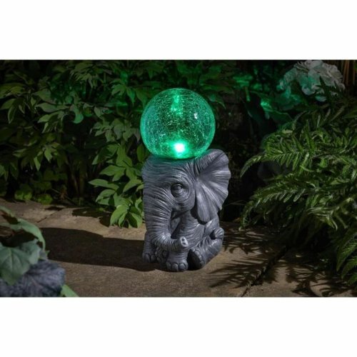 Solcellslampa elephant Vit