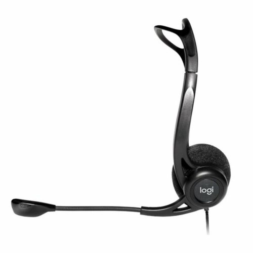 H�rlurar med Mikrofon Logitech 981-000100 Svart
