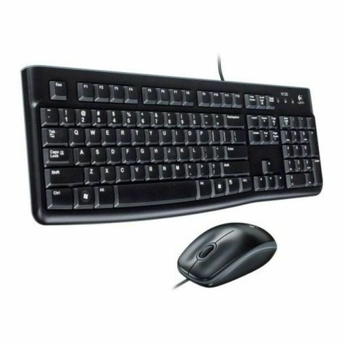Tangentbord med optisk mus Logitech 920-002550 USB Svart Qwerty