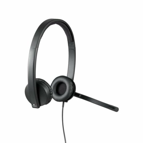 H�rlurar med Mikrofon Logitech 981-000575 Svart