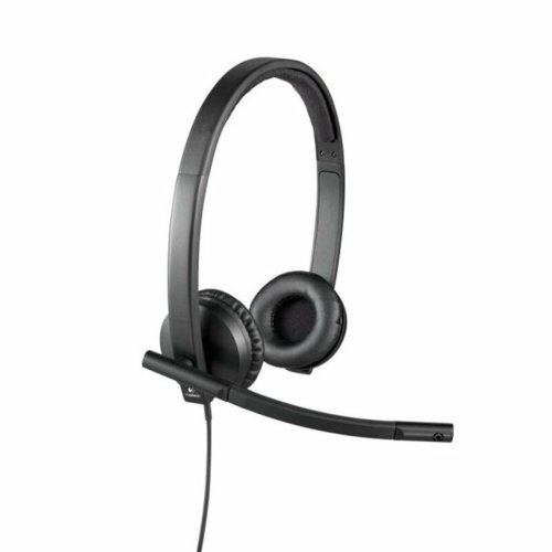 H�rlurar med Mikrofon Logitech 981-000575 Svart