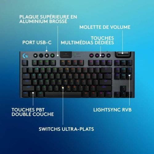 Trdlst Tangentbord Logitech G915 TKL X Svart AZERTY