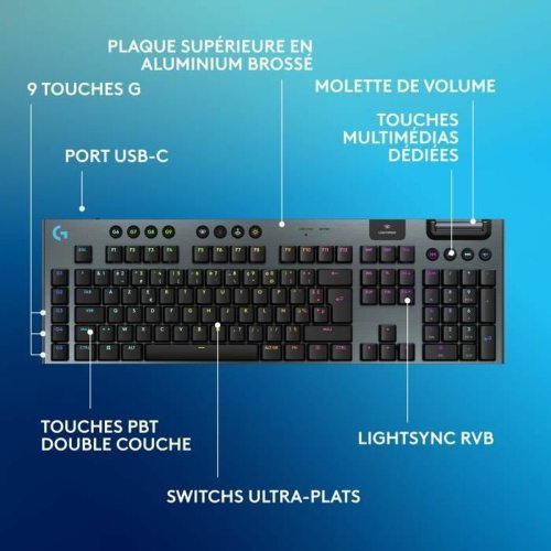 Trdlst Tangentbord Logitech G915 X Svart AZERTY