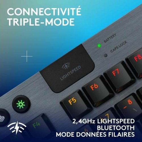 Tr�dl�st Tangentbord Logitech G915 TKL X Svart AZERTY