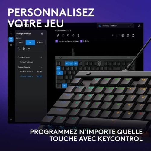 Tangentbord Logitech G515 TKL Svart AZERTY