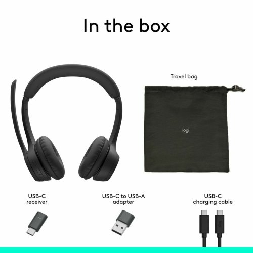 Trdlsa Hrlurar Logitech Svart