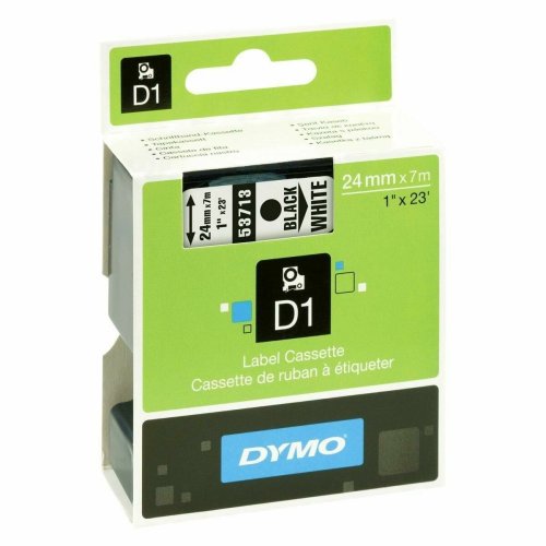 Laminerat Band till Etikettskrivare Dymo S0720930 Vit/Svart Svar