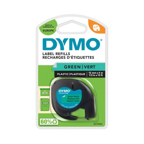 Laminerat Band till Etikettskrivare Dymo 91204 12 mm LetraTag S