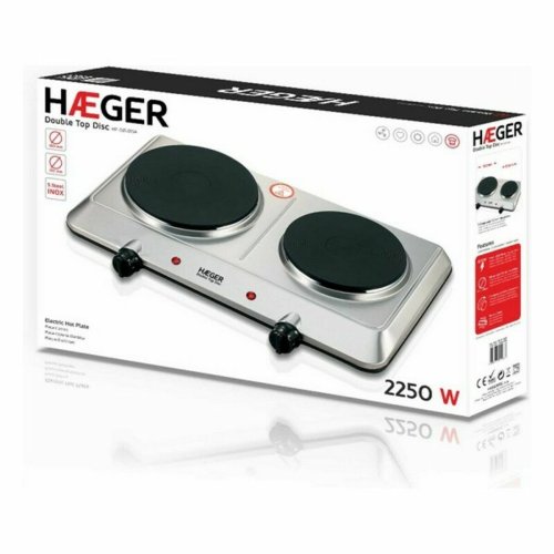 Elektrisk vrmeplatta Haeger HP-02S.015A 2 Brnnare Rd 2250W
