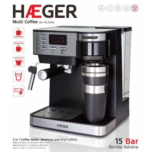 Manuell Espressobryggare Haeger Multicolour 1,2 L (Renoverade D)