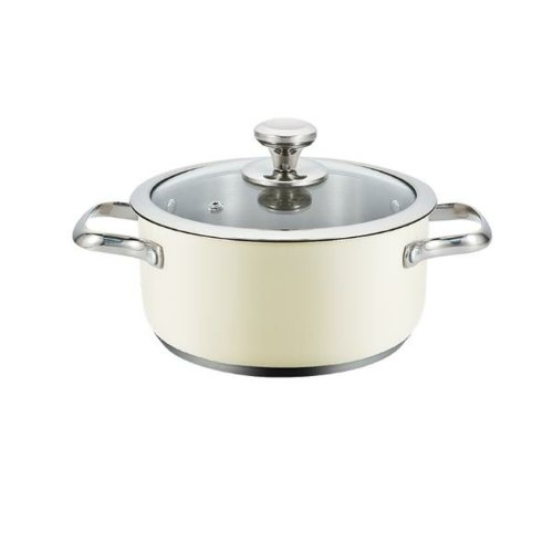 Kastrull med lock Haeger PA-20H.007A Beige  20 cm