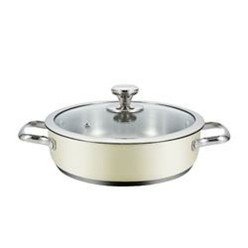Kastrull med lock Haeger PA-24L.009A Beige  24 cm