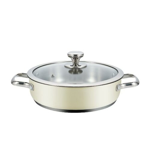 Kastrull med lock Haeger PA-24L.009A Beige  24 cm