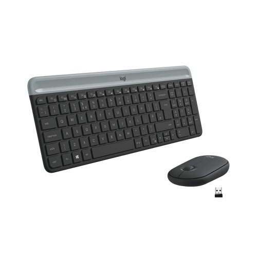 Tangentbord och Mus Logitech 920-009198 Svart Stl Qwerty Spansk