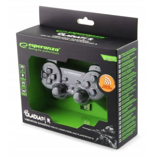 Trdls Spelkontroll Esperanza Gladiator GX600 USB 2.0 Vit Svart