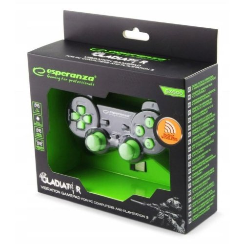 Trdls Spelkontroll Esperanza Gladiator GX600 USB 2.0 Svart Gr