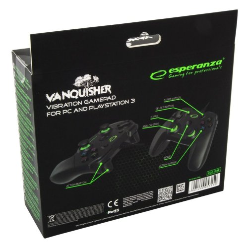 Spelkontroll Esperanza Vanquisher GX550 USB 2.0 Svart PC PlaySta