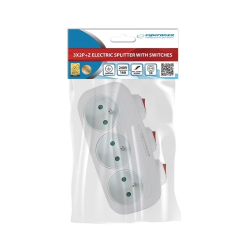 Plugg adapter Esperanza ELK307W 3 Plug