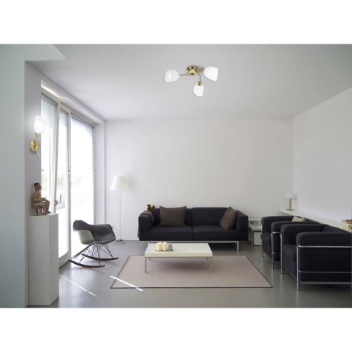 Vgglykta Activejet Vit Gyllene Metall Glas 40 W 40 x 12 x 20 cm