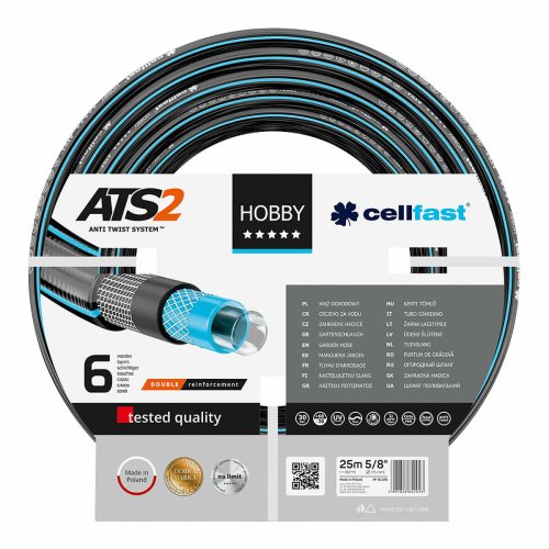 Slang Cellfast Hobby Ats2 PVC 25 m Ø 15 mm 6 lager Slang Cellfast Hobby Ats2 PVC 25 m Ø 15 mm 6 lager