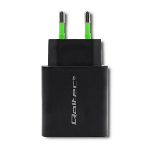 Vggladdare Qoltec 51713 Svart 18 W