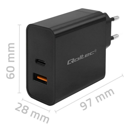 Vggladdare Qoltec 52380 Svart 65 W (1 antal)
