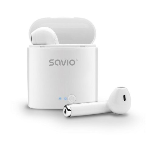 Ear Bluetooth hrlurar Savio TWS-01 Vit