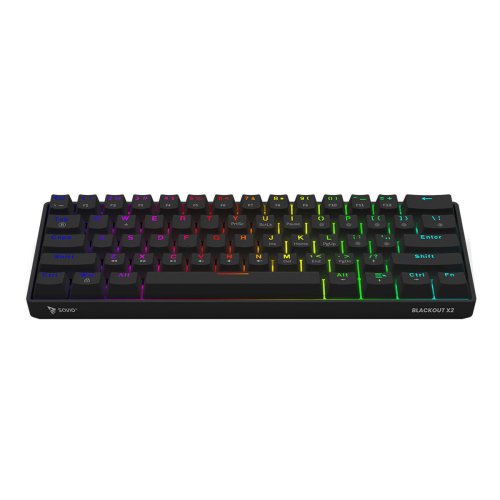 Tangentbord Savio BLACKOUT X2 RED Svart Qwerty US