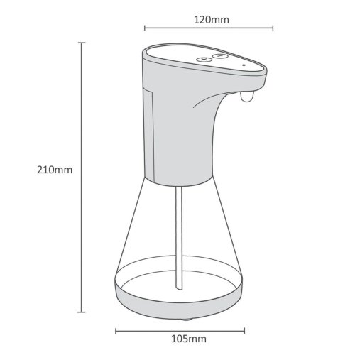 Automatisk tvlpump med sensor Promedix PR-530 Vit Plast