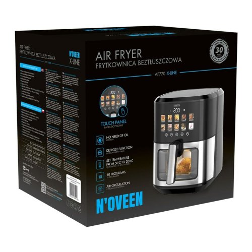Luftfrits N'oveen AF770 Svart Silvrig 1700 W 6,5 L