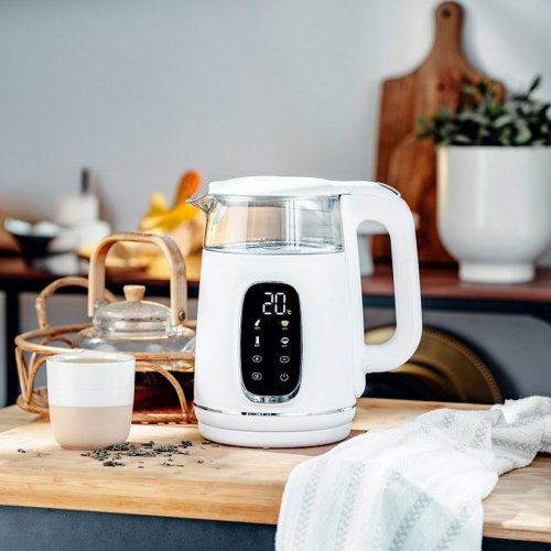 Vattenkokare Adler AD 1305ws Vit Silvrig 2200 W 1,7 L